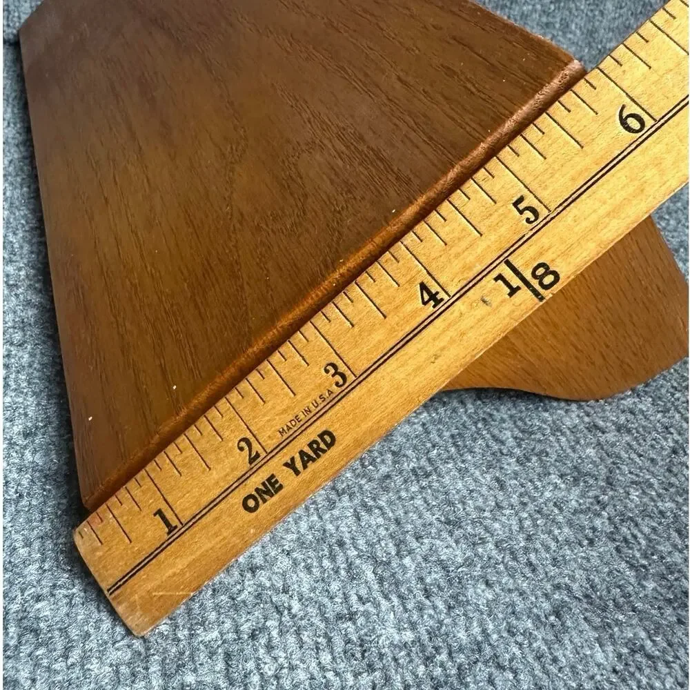 Vintage wooden handmade shelf 6x15 solid oak curved corbel brackets cottage